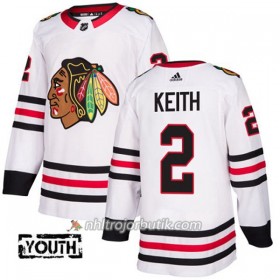 Barn Ishockey Chicago Blackhawks Tröja Duncan Keith 2 Adidas 2017-2018 Vit Authentic